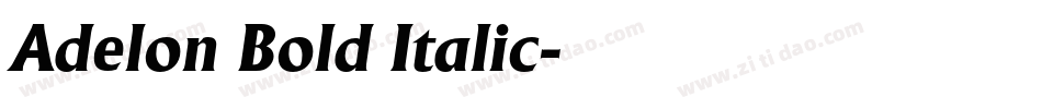 Adelon Bold Italic字体转换